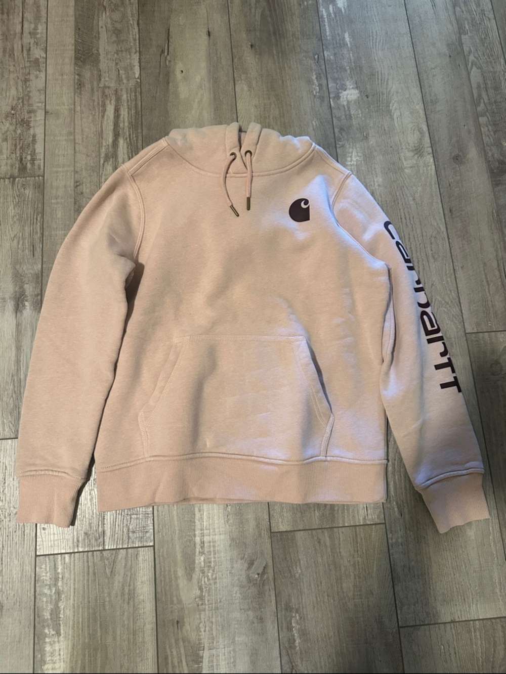 Carhartt Light Pink Logo Pullover Hoodie